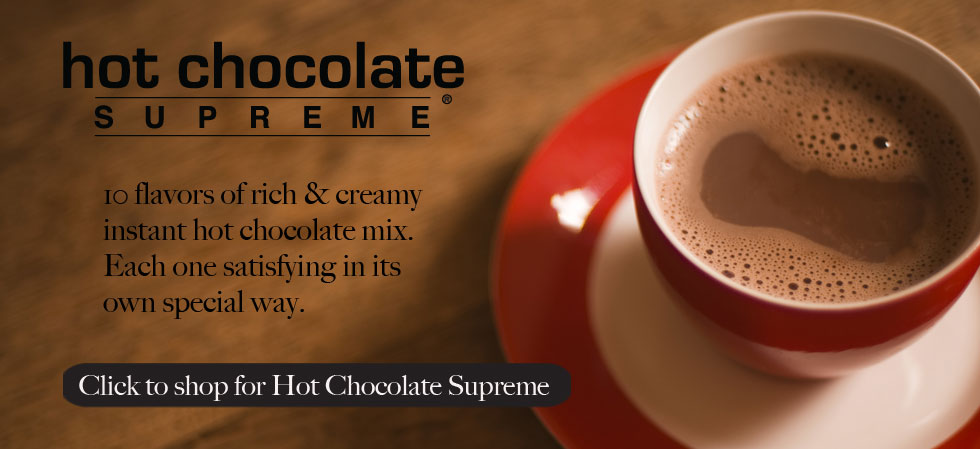 10 flavors of rich and creamy instant hot chocolate mix