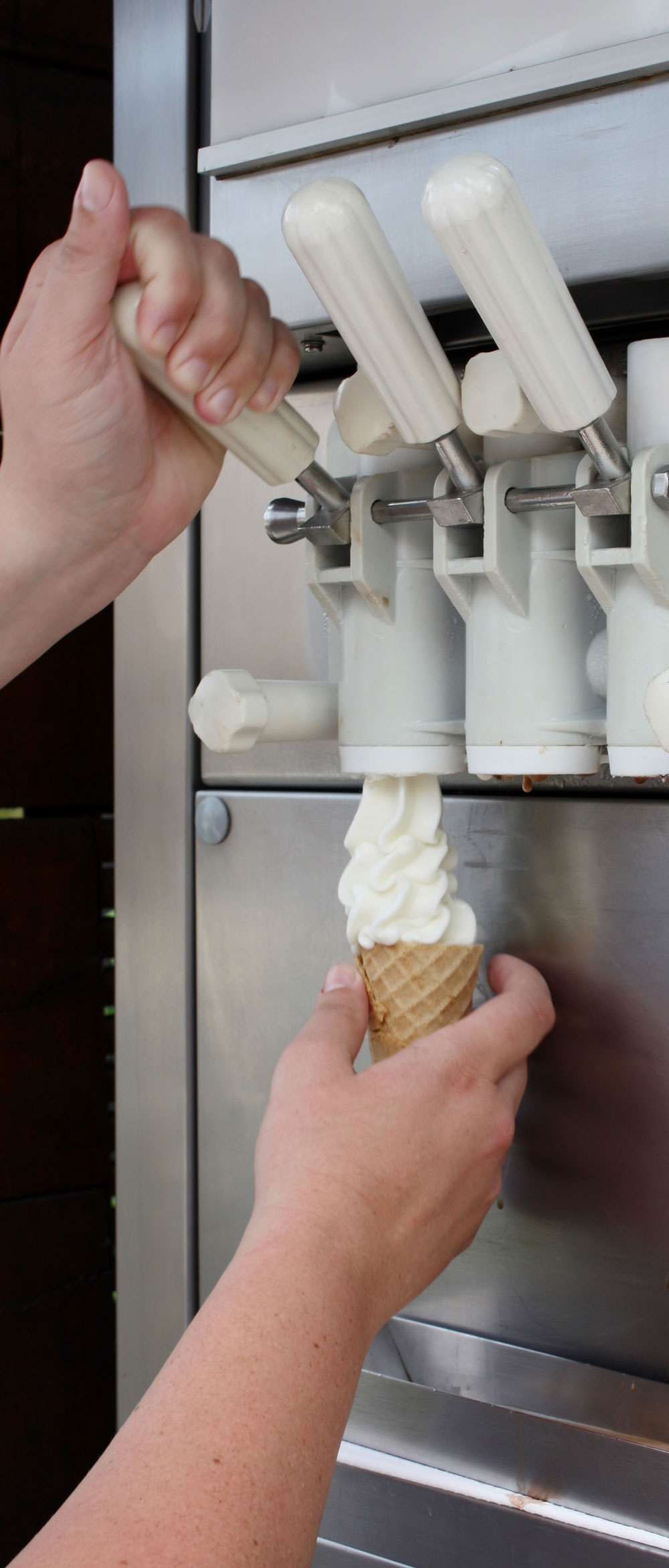 Soft serve mixes for commercial and home use soft serve machines.
